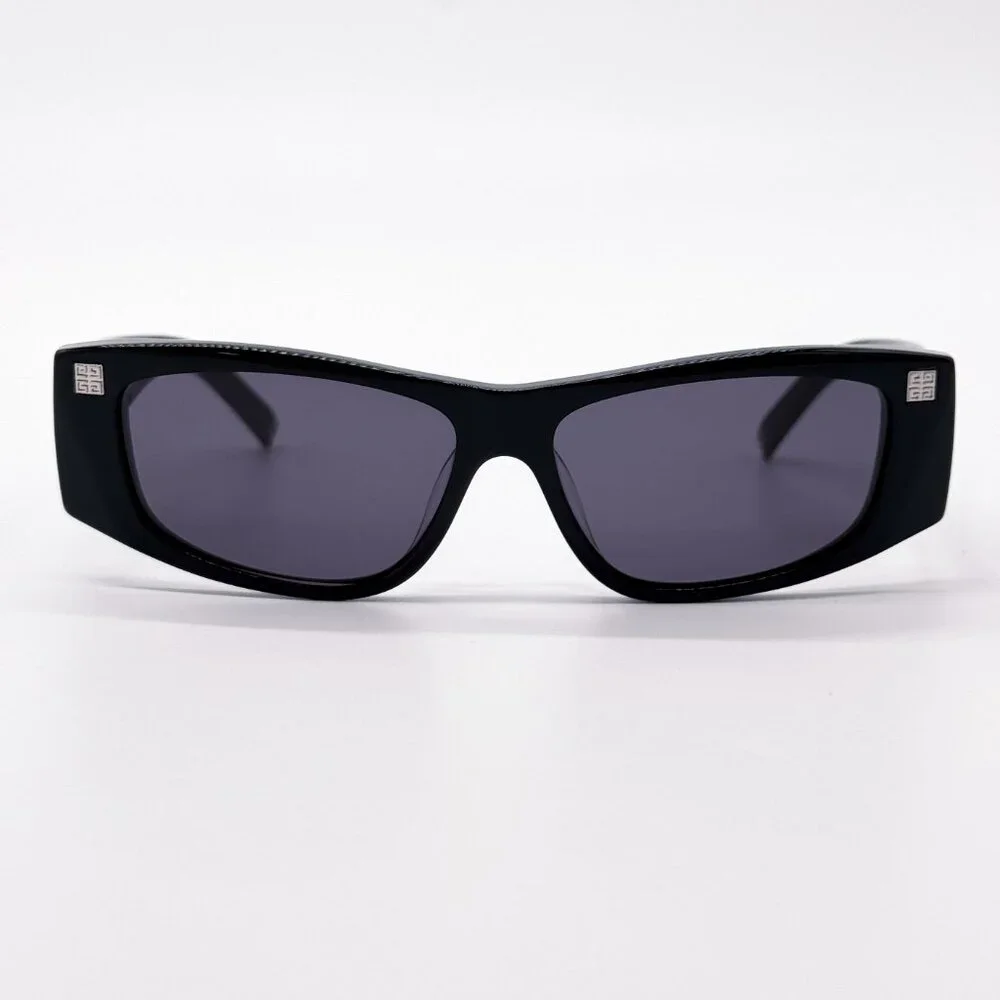 NEW GIVENCHY GV40048F 01A SHINY BLACK/GREY WOMEN SUNGLASSES GIVENCHY - Picture 4 of 9